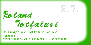 roland totfalusi business card